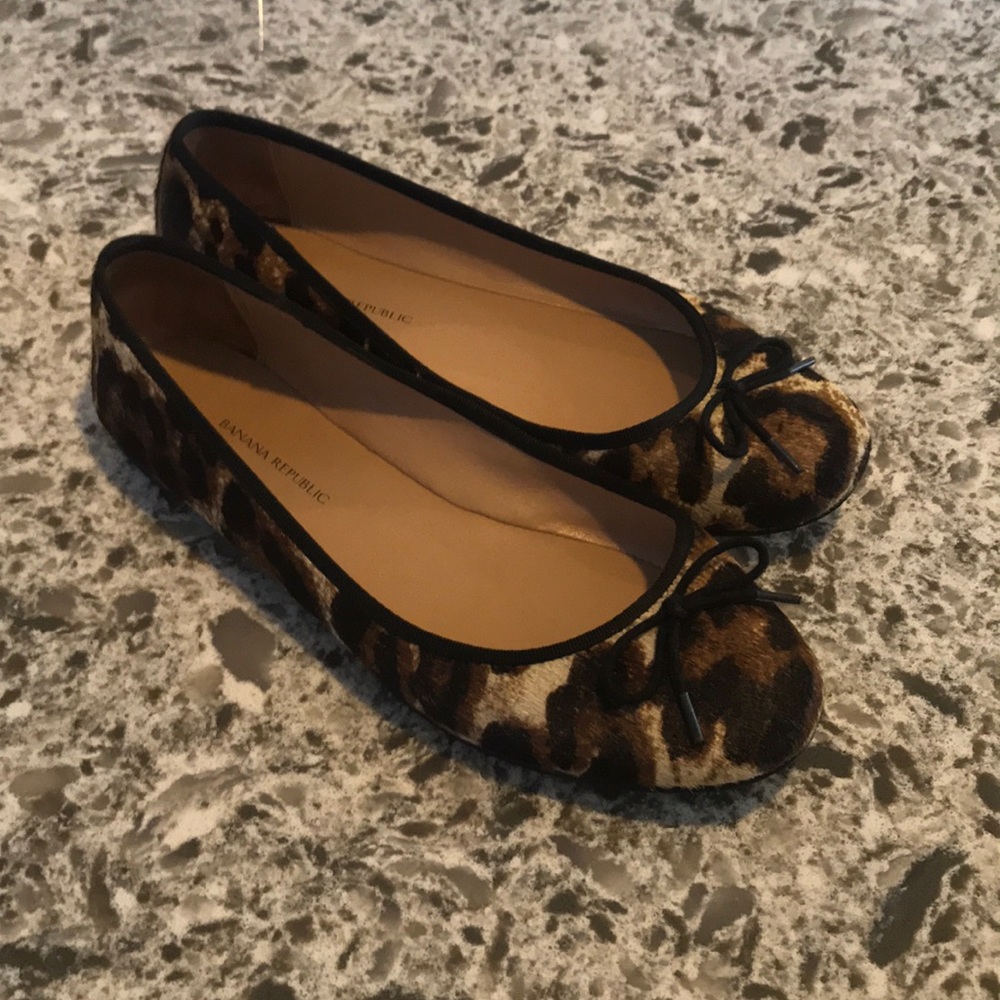 BR animal print flats.